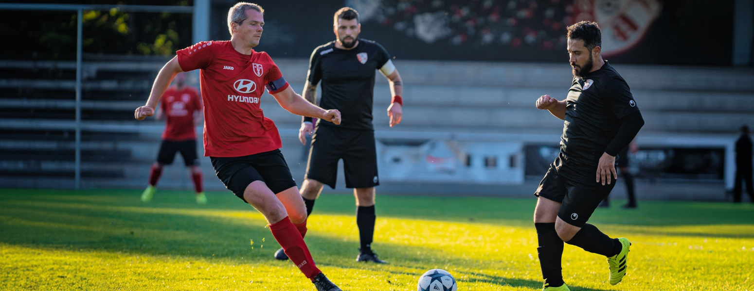 Men playing football